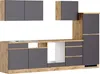 Held Möbel Küchenzeile ohne Geräte PISA 300 cm grau matt Produktbild-Vorschau 1