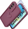 Puzdro pre Samsung A16 5G silikónové matné srdce + ochranné Náhľad obrázku produktu 1