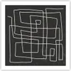 Poster - Poster ohne Rahmen - Schwarzweiß Labyrinth Linie - Produktbild-Vorschau 1