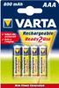 VARTA Power Accu R2U AAA Micro, HR03, 800 mAh Anteprima dell’immagine prodotto 6