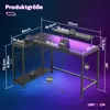Gamingtisch L-förmiger Gaming Schreibtisch, 122x82cm Produktbild-Vorschau 5