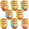 A collage of multiple Dashi Delights cat food products in their individual containers. Podgląd zdjęcia produktu