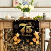 Tischdekoration für 75. Geburtstag Party Schwarz Gold Produktbild-Vorschau 2