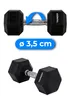 THUNDER® Manubrio Esagonale 12,5 kg Manubrio HEX Gommato Anteprima dell’immagine prodotto 4