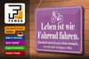 Blechschild Spruch 30x20cm Leben ist wie Fahrrad fahren Produktbild-Vorschau 3