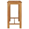 A side view of a wooden bar table. Produktbild-Vorschau