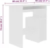 vidaXL Bureau blanc 80x45x74 cm bois composite Voir les images du produit 15