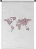 MuchoWow® Wandteppich Wandbehang Weltkarte - Rosa - Marmor Produktbild-Vorschau 1