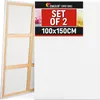 Tela per pittura 2 pz. 150x100 cm su cornice grande formato Anteprima dell’immagine prodotto 1