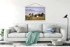 MuchoWow® Textilposter Pferde - Gras - Berge 120x80 cm mit Produktbild-Vorschau 3