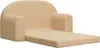 vidaXL Kinder-Schlafsofa 2-Sitzer Creme Weicher Plüsch Produktbild-Vorschau 4
