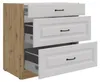 Küchen Unterschrank 80 cm Stilo Weiß + Eiche Artisan Produktbild-Vorschau 2