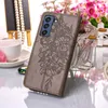 Galaxy S21 FE Hülle, Schmetterling Prägung Flip Leder Produktbild-Vorschau 4