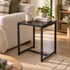 Table d'appoint en métal 40 x 40 x H 50 cm - Noir Voir les images du produit 6