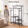 HOKEEPER Kleiderständer mit Doppelstangen, Holzablage, 180 Produktbild-Vorschau 5
