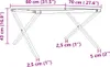 vidaXL Couchtisch-Gestell in X-Form 80x70x43 cm Stahl Produktbild-Vorschau 7