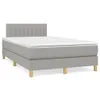 Boxspringbett mit Matratze Hellgrau 120x190 cm Stoff Produktbild-Vorschau 1