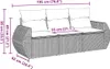 vidaXL 3-tlg. Garten-Sofagarnitur mit Kissen Schwarz Poly Produktbild-Vorschau 4