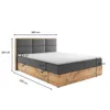 Boxspringbett STOCKHOLM Eiche Holz mit Bettkasten 180 x 200 Produktbild-Vorschau 7