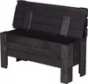 STOLMAK Záhradný drevený box 111 l 71x54x29 cm čierny, Náhľad obrázku produktu 8