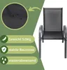 A marketing image showing a chair with feature callouts. Produktbild-Vorschau
