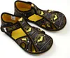 Jungen Hausschuhe BAREFOOT EF 386 BLACK Signal Schwarz Gelb Produktbild-Vorschau 1