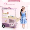 DREAMADE Kinder-Eiswagen-Spielzeug mit 15 Teilen, Eisstand Produktbild-Vorschau 2