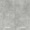 A close-up, front-facing view of a two-door cabinet with a concrete texture. Anteprima dell’immagine prodotto