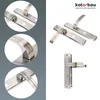 KOTARBAU® Türdrückerset 90 mm WC Langschild Nickel-Chrom Produktbild-Vorschau 2