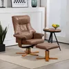 HOMCOM Relaxsessel mit Hocker, Fernsehsessel, Polstersessel Produktbild-Vorschau 2