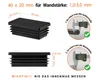 Lamellenstopfen rechteckig 40x20 mm Schwarz 50 Stück Produktbild-Vorschau 2
