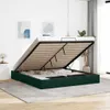 vidaXL Ottoman-lit sans matelas vert foncé 160x200 cm Voir les images du produit 2