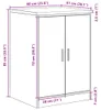 vidaXL Armoire de rangement pour garage Blanc 60x51x85 cm Voir les images du produit 8