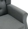 Sillón con reposapiés, color gris, tapizado en tela, Vista previa de la imagen del producto 6