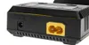 Close-up view of the input and output ports of a black electronic device with yellow accents. Produktbild-Vorschau