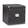 Zeller Aufbewahrungsbox, Pappe, schwarz 33,5x33x32 Produktbild-Vorschau 1