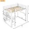okwish Kinderbett 140 X 200 cm Hochbett Bettgestell mit Produktbild-Vorschau 4