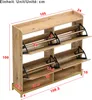 okwish Moderner Schuhschrank mit Klapptüren,Holzoptik mit Produktbild-Vorschau 6