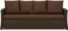 A brown outdoor sofa with cushions, shown from the front against a white background. Anteprima dell’immagine prodotto