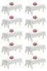 VEVOR 10 x Nappe Linge de table 1524x2591 mm, protection de Voir les images du produit 1