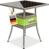 Juskys Polyrattan Gartentisch Yoro eckig - wetterfest 60x60 Produktbild-Vorschau 1