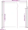 vidaXL Tenda laterale estensibile antracite 220x600 cm Anteprima dell’immagine prodotto 11