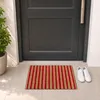 Relaxdays Fußmatte Kokos, Vorleger natur-rot gestreift, Produktbild-Vorschau 3