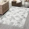 Teppich Wohnzimmer Kurzflor - Grau - 200x290 cm - Klassisch Produktbild-Vorschau 1