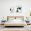 vidaXL Comodini con luci a LED, set da 2 pezzi, grigio Anteprima dell’immagine prodotto 3