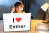 MuchoWow® Laptop Aufkleber Sticker Cover Ich liebe - Esther Produktbild-Vorschau 3