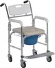HOMCOM Chaise percée à roulettes - fauteuil roulant percé - Voir les images du produit 1