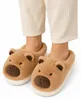 Plüschige Capybara-Hausschuhe mit Ohren 32-33 Produktbild-Vorschau 2