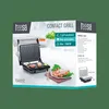 The image shows the packaging of a Teesa contact grill, with a picture of the grill and its features listed. Produktbild-Vorschau