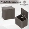 Buitenopslagbox, 96 liter, afsluitbaar deksel, rattanlook, Productafbeelding-voorbeeld 2